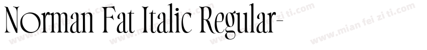 Norman Fat Italic Regular字体转换
